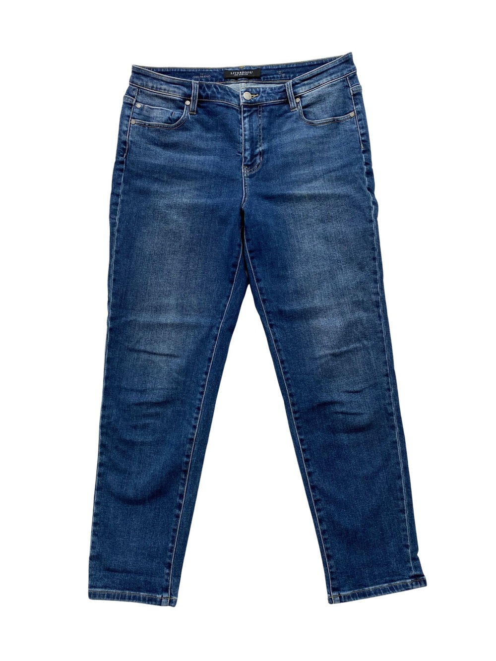 Liverpool The Girlfriend Jeans Size 12 / 31 Vista Stretch Mid Rise Slim Straight